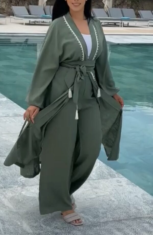 Ensemble Kimono long lin